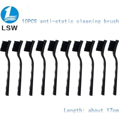 10pcs Anti Static Brush ESD Safe Synthenic Fiber Details Cleaning Brush Tool For Mobile Phone Tablet PCB BGA Repair Work