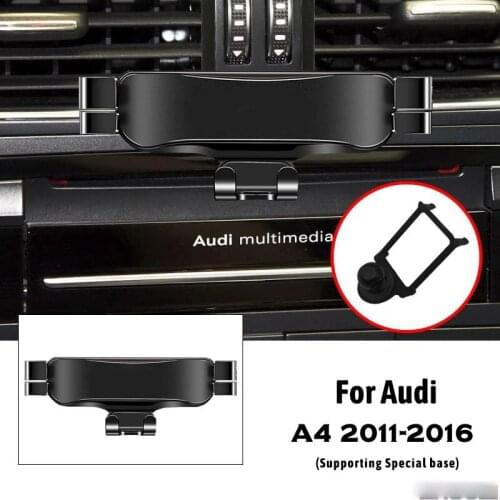 Car Mobile Phone Holder For Audi A4 B8 8KH 2011-2016 Air Outlet Clip Mounts Stand GPS Gravity Navigation Bracket Car Accessories
