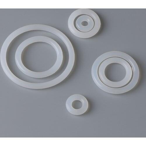 10pcs White VMQ Silicone Ring Gasket CS 1.5mm OD 5mm ~ 80mm Silicon O Rings Gasket Food Grade Rubber o-ring Washers Seal