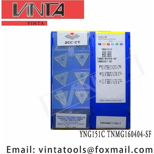 Free shipping high quality 10pcs/lots YNG151C TNMG160404-SF cnc carbide turning inserts cutting blade tools