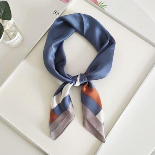 Elegant Chic Print Silk Square Shawl Wrap Lady Bandana Luxury Women Scarf