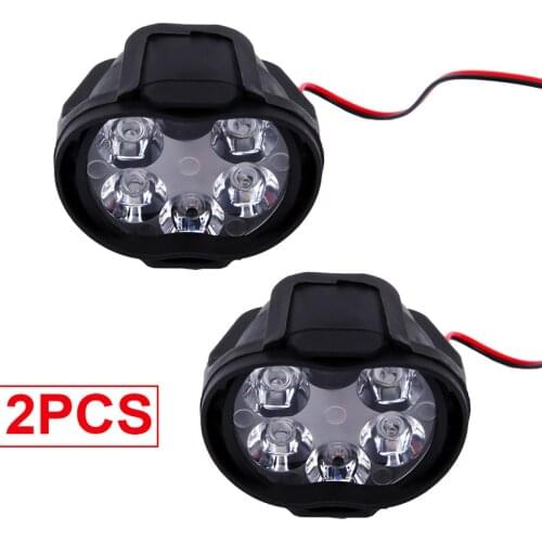 2pcs 6 LED Auxiliary Headlight for Motorcycle Spotlight Lamp Electric Vehicle Bike LED Auxiliary Headlight Bright Moto Car Light