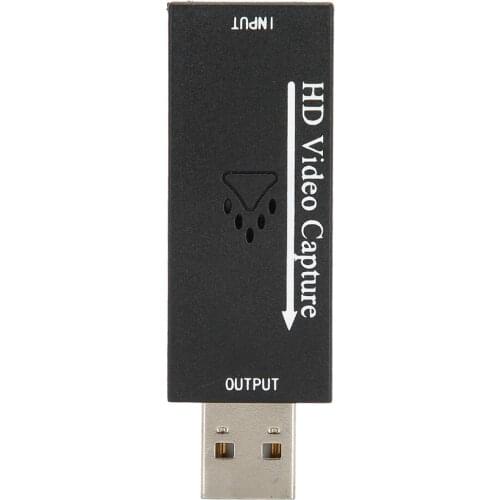 1 Way Video Capture Card USB2.0 HDMI-Compatible Live Broadcast Recording Box Support For OBS Video Capture Card (Black)