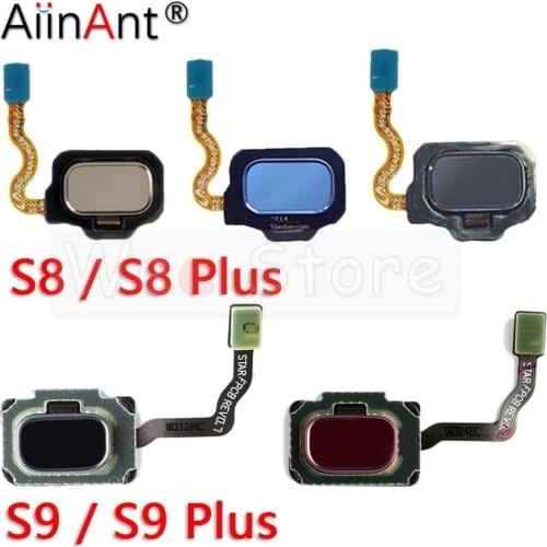 Original Home Button for Samsung Galaxy S8 Plus G955F G950f S9 Plus G960F G965F Back Fingerprint Sensor Flex Cable