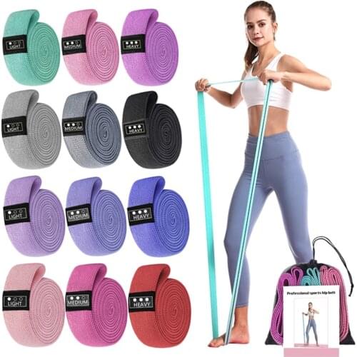 Long Resistance Bands Set Booty Hip Fitness Yoga Loop Workout Exercise Gym Home Equipments for Legs Thigh Glute Butt Squat Band