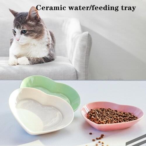 Dogs Bowls for Cats Ceramic Creativity Pet Feeder Dog Feeding Cat Water Bowl for Dogs Cutes Love Heart Handmade Products Decor