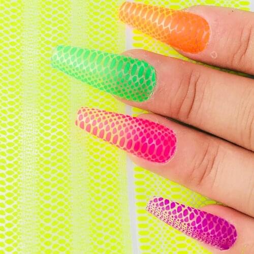 New 3D Bohemia Self-Adhesive Neon Curve Serpentine Stripe Nails Stickers Acrylic Decorations Manicure Nail Art Stickers