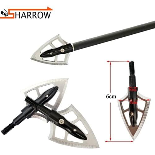6/12pcs Archery 100grain Arrowhead Sharp 2 Blades Arrow Tips For Compound Recurve Bow and Arrow Shooting Hunting Accessories