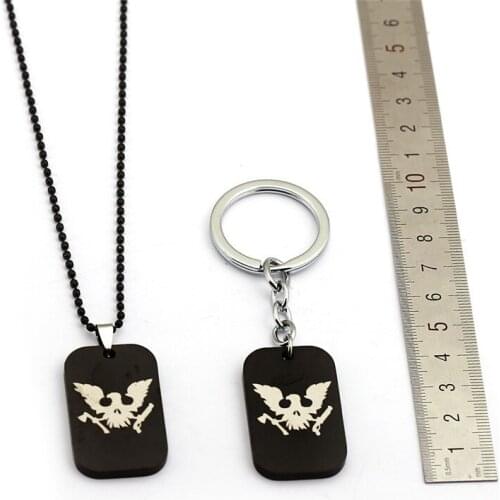 New Game State of Decay 2 Keychain Metal Key Ring Beads Chain Black Pendant Dog Tag llaveros Chaveiro For Men Jewelry