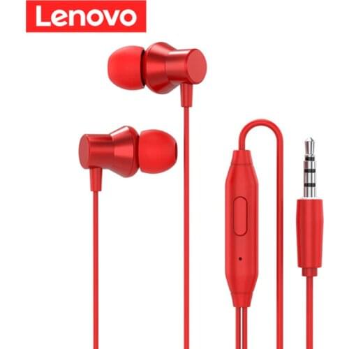 New Original Lenovo - HF130 Headphones with Stereo Sound, In-Ear Audio Device, Subwoofer, Wired, 3.5mm Microphone,MP3