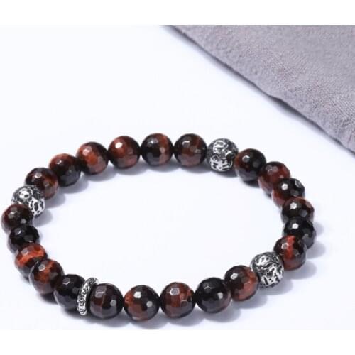 Wholesale Fashion Simple tiger eye stone stainless steel Bracelets For Women & Men Jewelry 50pcs/lot+free shipping