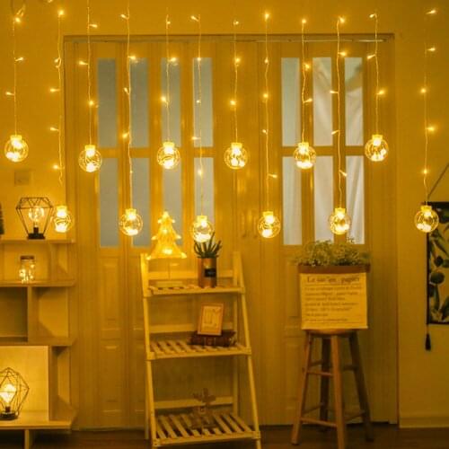 Led Christmas Hanging String Lights USB Wishing Ball Lanterns Xmas Decorative Lights Bulbs And Remote For Indoor Windows 2.5m