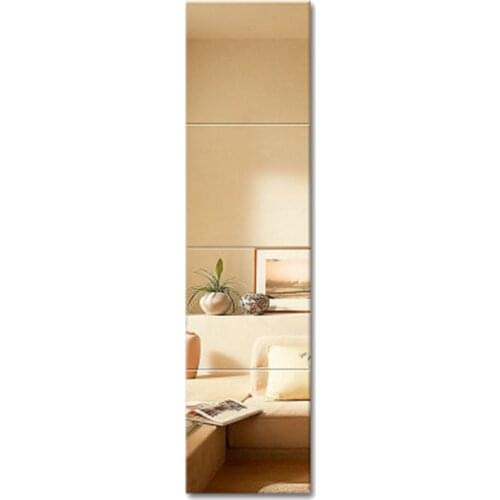 4Pcs 22*22 Dressing mirror pasted on the wall can be pasted and spliced household use in student dormitory and full-body mirrors