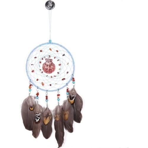 Dreamcatcher Wind Bell Hanging Decoration Dreamcatcher Hand Made Feather Dream Catcher Pendant Hand Made Gift Room Decor