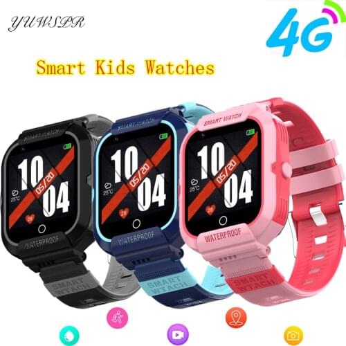 IP67 Waterproof Smart Kids Watch 4G Remote Monitoring SOS GPS LBS WIFI Positioning Video Call Camera Alarm Phone Watch DF69