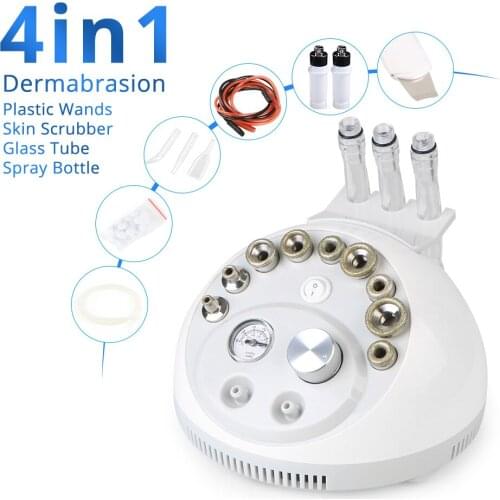2 In 1 Dermabrasion Microdermabrasion Skin Scrubber Vacuum Face Rejuvenation Cleaning Skin Tightening Machine Machine