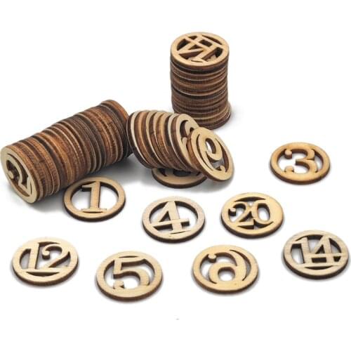 50pcs Wooden Capital Number Wood Wooden Numbers Wood Alphabet for Arts Crafts DIY Decoration Displays