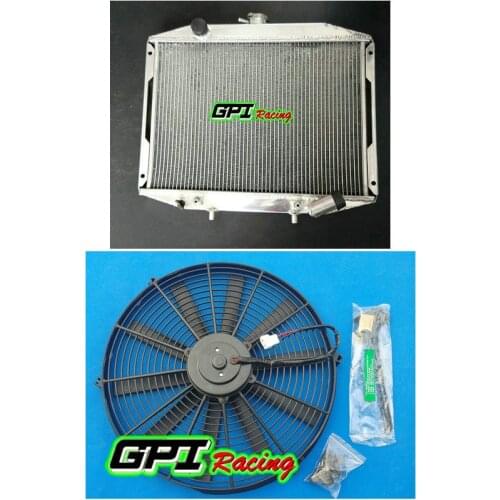 ALUMINUM RADIATOR + fan For Mitsubishi Delica Express L300 Starwagon 1986-07 50 mm
