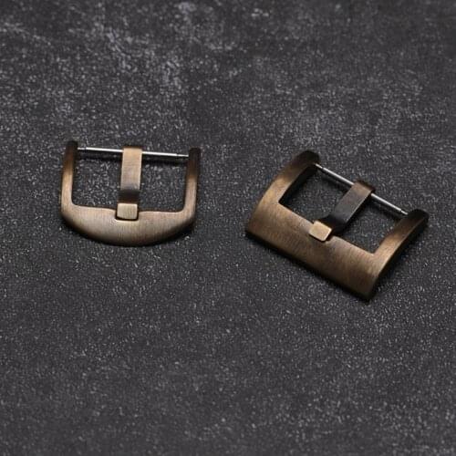 Simple Shape Bronze Buckle, Oxidized Old Buckle 18 20 22 24 26MM Suitable For Bronze Watch Accessories Leather Strap buckle