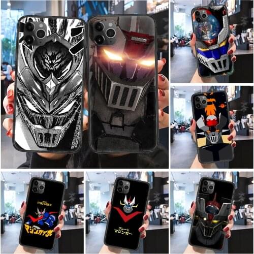 Great Mazinger Z Mazinkaiser Anime Phone Case Cover Hull For iphone 5 5s se 2 6 6s 7 8 12 mini plus X XS XR 11 PRO MAX black