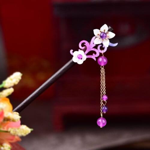 Chinese Vintage Handmade Hair Sticks Palace Princess Hairpins Wedding Bride Women Ethnic Hanfu Hair Jewelry Accessories Gift