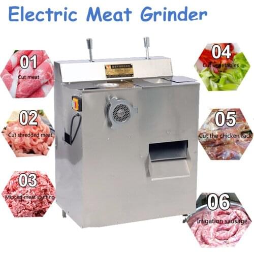 1500W Electric Meat Grinder Stainless Steel Saussage Maker Multipurpose Kitchen Slicer Commercial Stuff Mincer QRLS-400