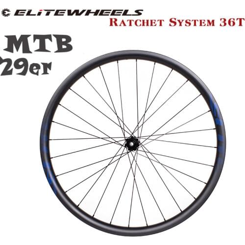 ELITEWHEELS 29er MTB Carbon Wheelset Ultralight XC AM 28H M13 Ratchet System 36T Hub Match 7 Types Of Rim For All Mountain Bike