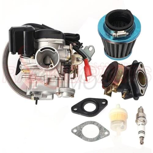 Carburetor Fit for GY6 50CC 49CC 4 Stroke Scooter Taotao Engine 18mm Carb Intake Manifold Air Filter