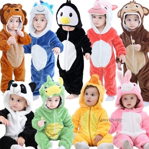 Baby Rompers Cartoon Dinosaur Romper For Bebes Infant Toddler Clothing Kids Outfits Kigurumi Unicorn Costumes Boy Girl Pajamas