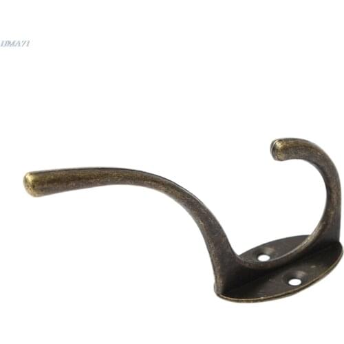 MENGXIANG 1PCS Vintage Bronze Wall Hook Coat Bag Hat Hanger Robe Hooks Wall Hanging Hooks Home Kitchen Wall Door Holder