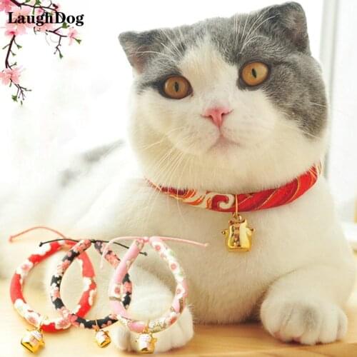 Cute Cartoon Japanese Style Pet Cat Dog Collar Rich Patternsafety Elastic Adjustable Necklace For Puppy Kitten Pet Accessories