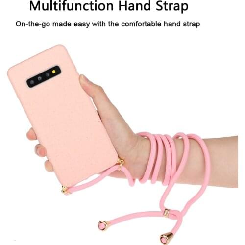 Soft Fashion Tpu Protective Case for Samsung S20 Fe Plus Ultra Coloful Phone Case With rope For Samsung S10 S11 Lite Plus S11E