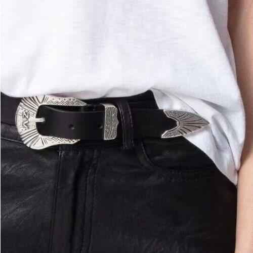 2021 New Metal Buckle Genuine Leather Belt For Womens Dress And Pants