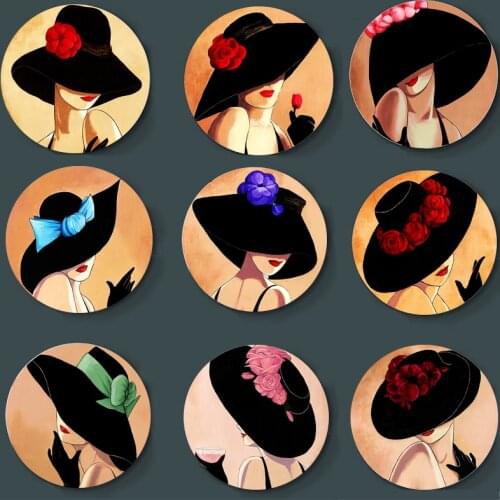 New Style Wall Plate Lorraine Dell Wood Painting Art Plate Unique Decorative Plate Home Restaurant Decor Creative Ornaments