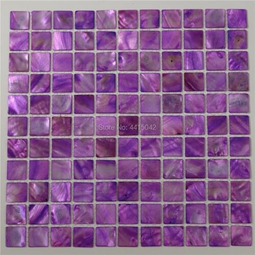 Purple mother of pearl mosaic tile for home decoration backsplash and bathroom wall tile 2 square meters/lot shell mosaic tile