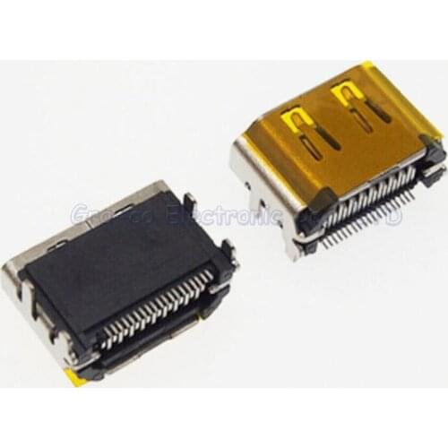 10pcs High quality 19PIN HDMI Jack Female Socket Reverse 4 Fix Foot HD Interface