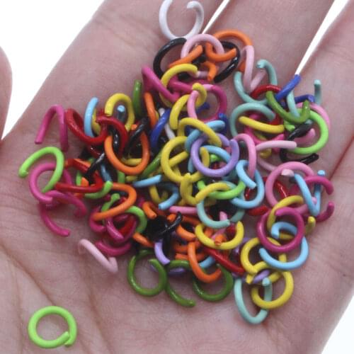 CHONGAI 100pcs Colorful Open Jump Rings Split Jump Ring Connector For Diy Jewelry Making Findings Accessories Supplies