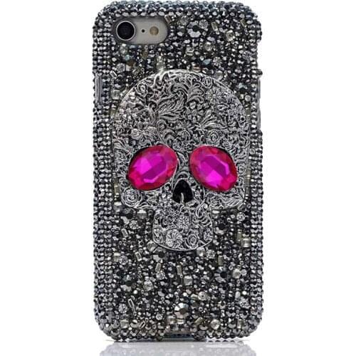 Rhinestone Silicone Case For ViVO IQOO7 5 Neo3 Z1 3 5 Pro Luxury Bling Crystal Case For ViVO X60 X50 Pro V20 SE X50E skull Cover