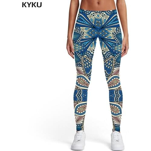KYKU Psychedelic Leggings Women Colorful Sexy Retro Leggins Graphics Trousers Gothic Spandex Womens Leggings Pants Casual