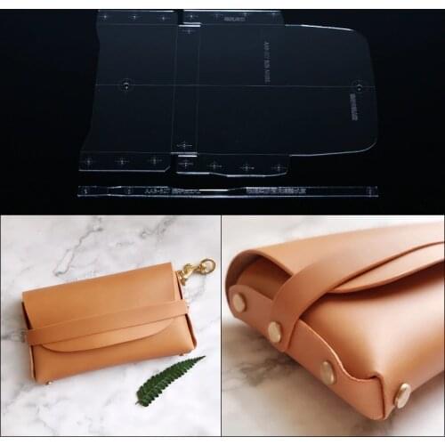 1Set 15*8*2cm Ladies wallet edition type DIY handmade leather satchel acrylic specially made Sewing template pattern