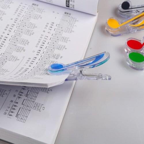 1PCS Musical Book Note Clip Plastic Piano Score Music Book Page Holder Clamp Treble Clef Clip Music Accessories