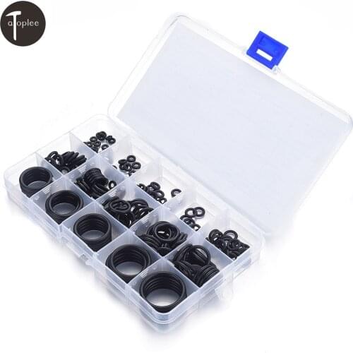 200PCS NBR O-Ring Washer Sealing Assortment 16 Sizes O-Ring Washer Sealing Assortment Rubber O Ring Kit Seals DIY Set