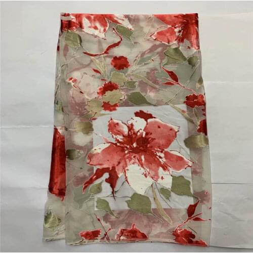 2021 Latest African Soft Silk Fabric For Garment Neat Embroidery On The Material Silk Fabric 5 Yards! LXF44193