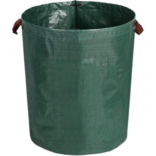 300/400/500L Large Garden Waste Bag Yard Trash Organic Container Compost Grass Leaf Collection Storage Bag Outdoor Garbage Can