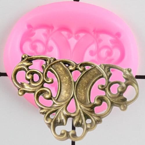3D Craft Vintage Scroll Relief Border Silicone Mold Fondant Cake Decorating Tools Cupcake Baking Candy Chocolate Gumpaste Mold