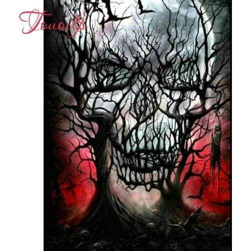 TOUOILP 100% Full 5D Diy Daimond Painting "Tree Skull" 3D Diamond Painting Round Rhinestones Diamant Painting Embroidery Scenery