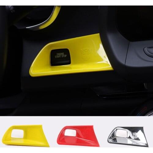Car one-click start button panel Headlight control lever decoration stickers for Chevrolet Camaro 2017+ interior accessories