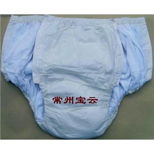 Free Shipping FUUBUU2043-WHITE-XL PVC/ Adult Diaper/ incontinence pants/Adult baby