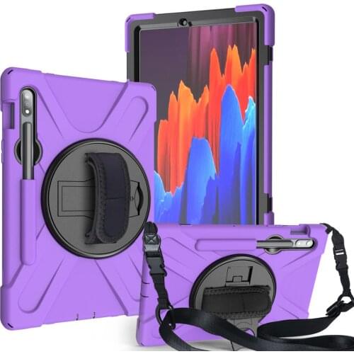 Shell For Samsung Galaxy Tab S7 SM-T870 SM-T875 11 Inch 2020 Case Heavy Duty Rugged Shockproof 360 Rotating Tablet Cover+Straps
