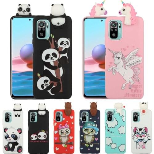 3D Cute Unicorn Panda TPU Case For Funda Redmi Note 10 Case Soft Silicone Cover For Xiaomi Redmi Note 10 Pro Redmi Note 10s Case